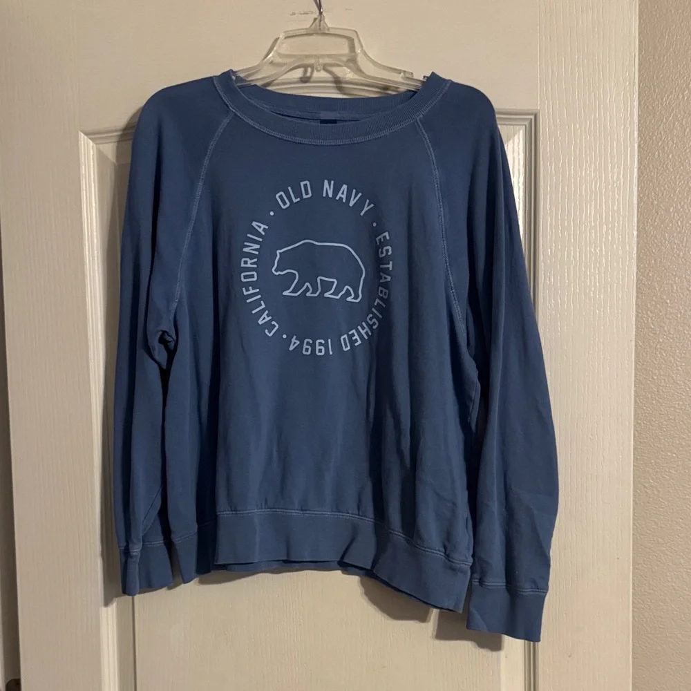 Old Navy Navy Blue Bear Graphic Sweatshirt - Picture 1 of 1